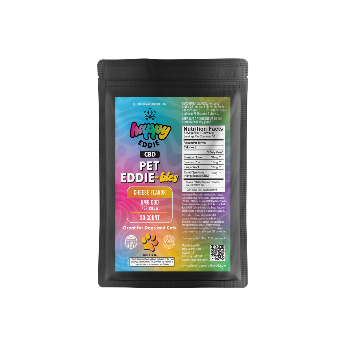 Happy Eddie Pet Chews 5mg CBD (30 count)