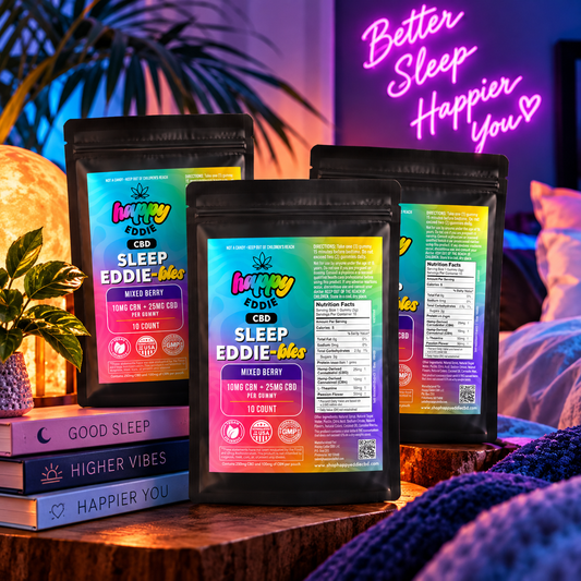 Happy Eddie Sleep Gummies  25mg CBD + 10mg CBN (10 count)